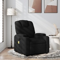 Massage Recliner Chair Black Fabric