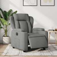 vidaXL Electric Recliner Chair Dark Grey Fabric