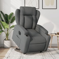 vidaXL Electric Stand up Recliner Chair Dark Grey Fabric