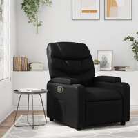  Recliner Chair Black Faux Leather