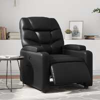 vidaXL Electric Recliner Chair Black Faux Leather