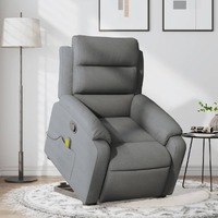  Stand up Massage Recliner Chair Dark Grey Fabric