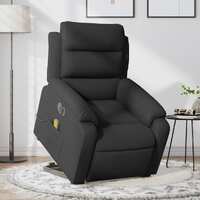 vidaXL Electric Stand up Massage Recliner Chair Black Fabric
