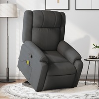  Stand up Massage Recliner Chair Dark Grey Fabric