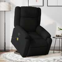  Stand up Massage Recliner Chair Black Fabric