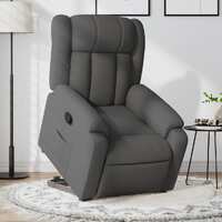  Stand up Massage Recliner Chair Dark Grey Fabric