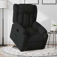  Stand up Massage Recliner Chair Black Fabric