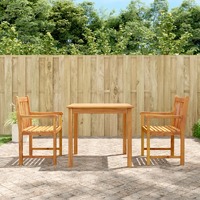  3 Piece Garden Dining Set Solid Wood Acacia