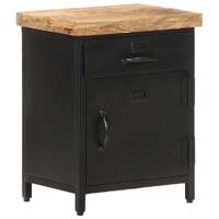  Bedside Cabinet 40x30x52 cm Rough Mango Wood