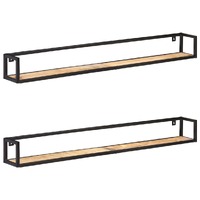  Wall Shelves 2 pcs 160 cm Rough Mango Wood