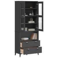  Highboard VIKEN Anthracite Grey 80x40x200 cm Solid Wood Pine