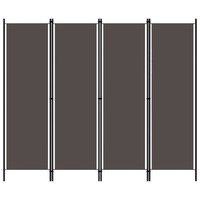  4-Panel Room Divider Anthracite 200x180 cm