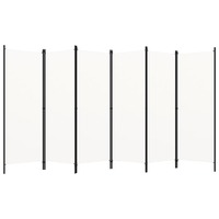 6-Panel Room Divider White 300x180 cm