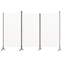  3-Panel Room Divider White 260x180 cm Fabric