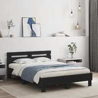  Bed Frame without Mattress Black 135x190 cm