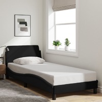  Bed Frame without Mattress Black 90x190 cm Fabric