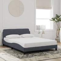  Bed Frame without Mattress Dark Grey 137x187 cm Double Velvet