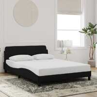  Bed Frame without Mattress Black 137x187 cm Double Velvet