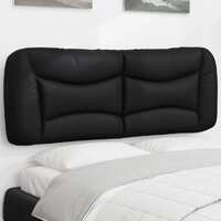  Headboard Cushion Black 137 cm Double Faux Leather