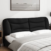  Headboard Cushion Black 180 cm Fabric