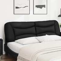  Headboard Cushion Black 180 cm Faux Leather