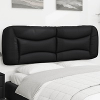  Headboard Cushion Black 153 cm Faux Leather