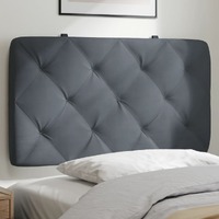  Headboard Cushion Dark Grey 90 cm Velvet
