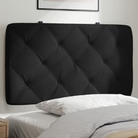  Headboard Cushion Black 90 cm Velvet