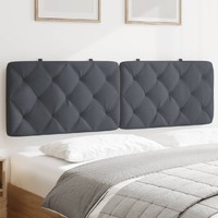  Headboard Cushion Dark Grey 153 cm Velvet
