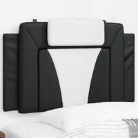  Headboard Cushion Black and White 90 cm Faux Leather