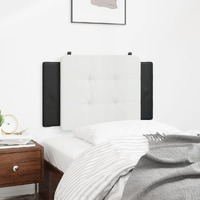  Headboard Cushion Black and White 90 cm Faux Leather