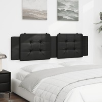  Headboard Cushion Black 183 cm Faux Leather