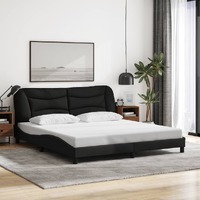 Bed Frame without Mattress Black 183x203 cm King Fabric