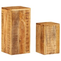  Plant Stands 2 pcs Solid Mango Wood