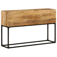  Console Table 120x30x75 cm Rough Mango Wood
