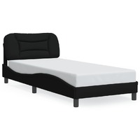  Bed Frame without Mattress Black 90x190 cm Fabric