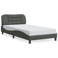  Bed Frame without Mattress Dark Grey 107x203 cm King Single Fabric