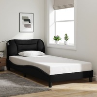  Bed Frame without Mattress Black 107x203 cm King Single Fabric