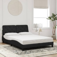  Bed Frame without Mattress Black 137x187 cm Double Velvet
