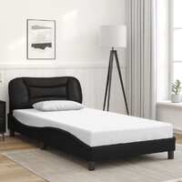 Bed Frame without Mattress Black 107x203 cm King Single Faux Leather