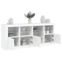  Sideboard with LED Lights White 164x37x67 cm