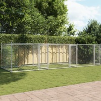  Dog Cage with Doors Grey 6x2x1.5 m Galvanised Steel