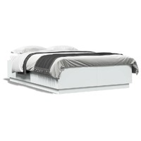  Bed Frame without Mattress White 150x200 cm