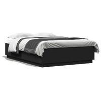  Bed Frame without Mattress Black 150x200 cm