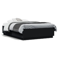  Bed Frame without Mattress Black 135x190 cm