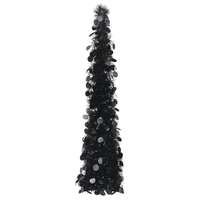  Pop-up Artificial Christmas Tree Black 120 cm PET