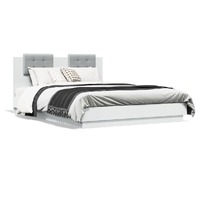  Bed Frame without Mattress White 150x200 cm