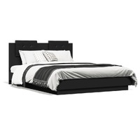  Bed Frame without Mattress Black 135x190 cm