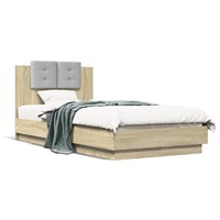  Bed Frame without Mattress Sonoma Oak 90x190 cm