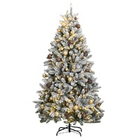  Artificial Hinged Christmas Tree 300 LEDs &amp; Ball Set 180 cm